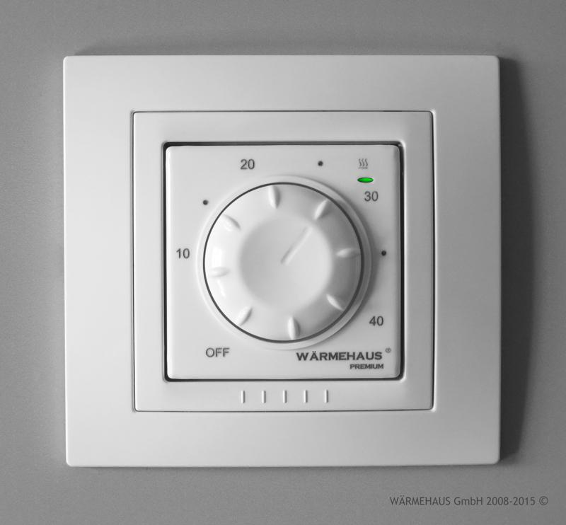 Termostat WARMEHAUS BASIC WH800 standardní rámeček. Barva bílá.